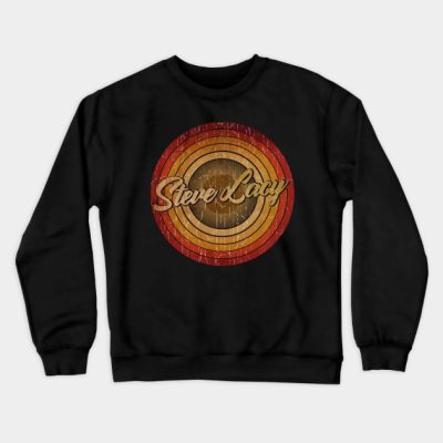 Arjunthemaniac Circle Vintage Retro Faded Steve La Crewneck Sweatshirt Official Steve-Lacy Merch