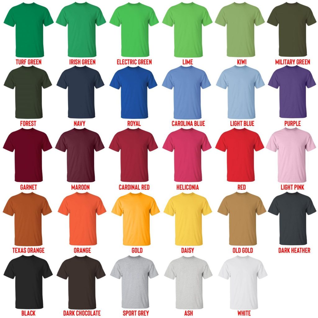 t shirt color chart - Steve Lacy Store